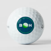 Blauw Monogram om Golfer's Golf Balls te identific Golfballen (Voorkant)