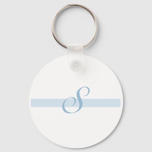 Blauw Monogram S Sleutelhanger (Voorkant)
