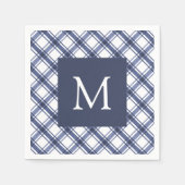 Blauw Monogram Servet (Voorkant)