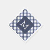 Blauw Monogram Servet (Hoek)
