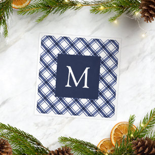 Blauw Monogram Servet