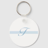 Blauw Monogram T Sleutelhanger (Voorkant)