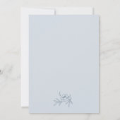 Blauw Monogram Trouwfeest Kaart (Achterkant)