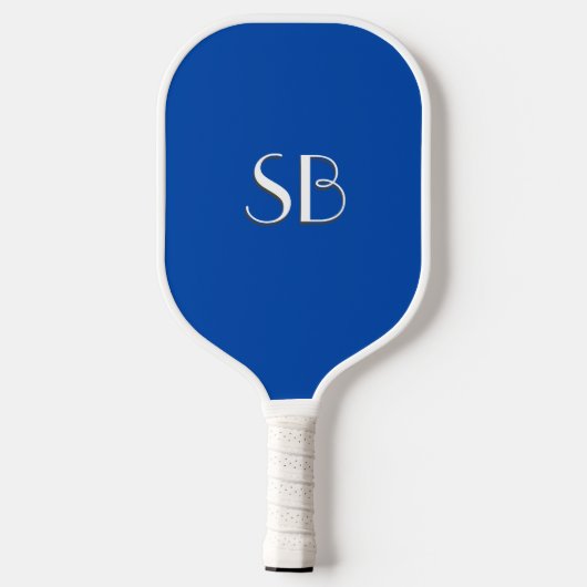 Blauw monogram vast kobalt pickleball paddle (Achterkant)