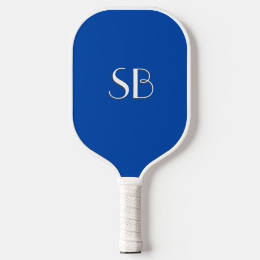 Blauw monogram vast kobalt pickleball paddle (Voorkant)
