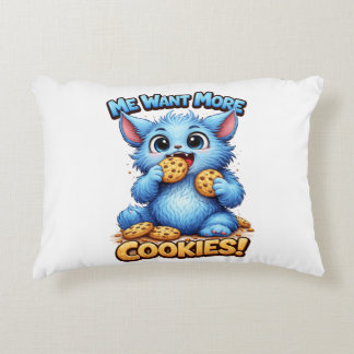 Blauw Monster Accent Kussen
