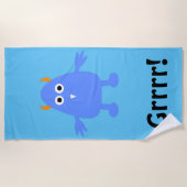 Blauw monster - Beach Blanket Strandlaken (Voorkant)