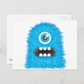Blauw Monster Briefkaart (Voorkant / Achterkant)