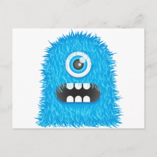 Blauw Monster Briefkaart