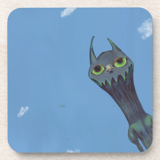Blauw Monster Drankjes Onderzetter (Voorkant)