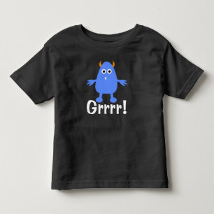 Blauw Monster - Fijne Jersey T-Shirt voor Peuters