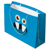 Blauw Monster Groot Cadeauzakje (Achterkant Gekanteld)