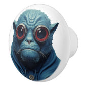 Blauw Monster Keramische Knop (Rechts)