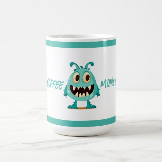 Blauw/monster/kind/halloween Koffiemok (Center)