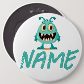 Blauw/monster/kind/halloween Ronde Button 6,0 Cm (Voorkant /achterkant)