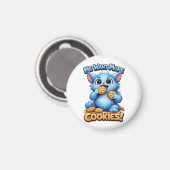 Blauw Monster Magneet (Voorkant / Achterkant)