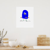 Blauw Monster Poster (Keuken)
