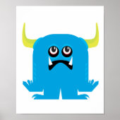 blauw monster poster (Voorkant)