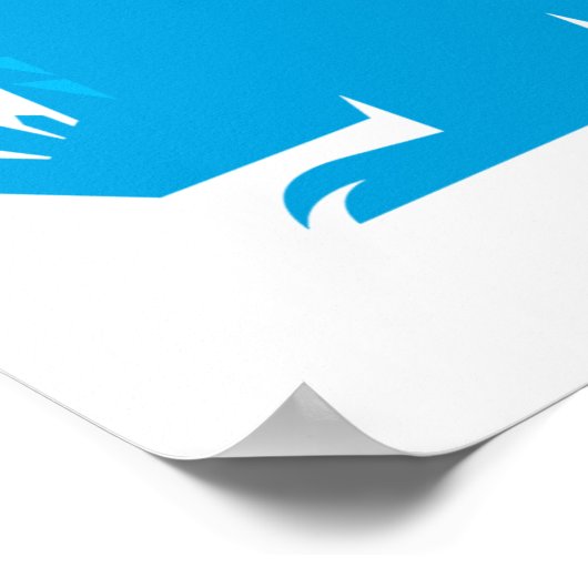 blauw monster poster (Hoek)