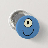 Blauw Monster Ronde Button 3,2 Cm (Voorkant /achterkant)