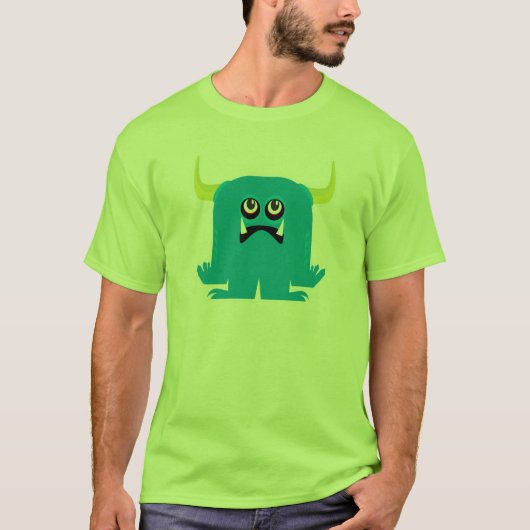 blauw monster t-shirt (Voorkant)