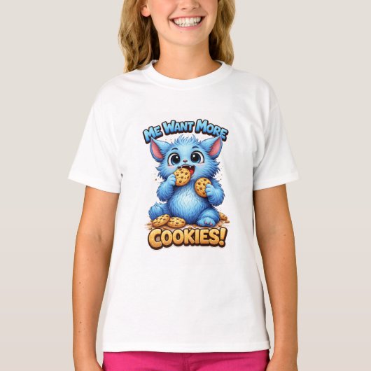 Blauw Monster T-shirt (Voorkant)