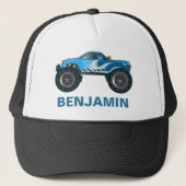 Blauw Monster Truck Kids Trucker Pet (Voorkant)