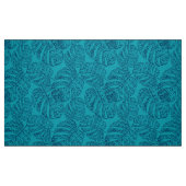 Blauw monstera-bladeren. stof (Fat Quarter)