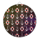 Blauw, mooi zomerdesign dart board dartbord (Voorkant)