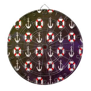 Blauw, mooi zomerdesign dart board dartbord