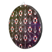 Blauw, mooi zomerdesign dart board dartbord (Voorkant Rechts)