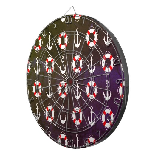 Blauw, mooi zomerdesign dart board dartbord (Voorkant Rechts)