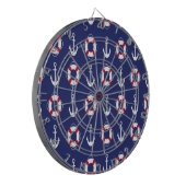 Blauw, mooi zomerdesign dart board dartbord (Voorkant Links)