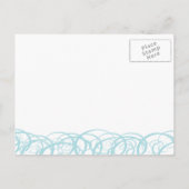 Blauw & Mooie Werveltje Bewaar de Datum Aankondigi Aankondigingskaart (Achterkant)