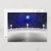 BLAUW MOON OVER DE HAPENNY BRIDGE BRIEFKAART (Voorkant / Achterkant)