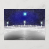 BLAUW MOON OVER DE HAPENNY BRIDGE BRIEFKAART (Voorkant)