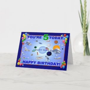 BLAUW    MOONBirthday Kaart