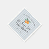 Blauw Moppie Hoofd Squeeze Citrus Bruidsmeisjesfee Servet (Hoek)