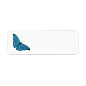 blauw-morfobutterfly-Gepersonaliseerd Sjabloon Etiket (Voorkant)