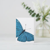  blauw-morfobutterfly-Gepersonaliseerd Sjabloon Visitekaartje (Staand voorkant)