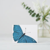  blauw-morfobutterfly-Gepersonaliseerd Sjabloon Visitekaartje (Staand voorkant)