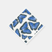 Blauw morfovlinderpatroonontwerp servet (Hoek)