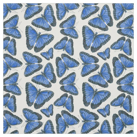 Blauw morfovlinderpatroonontwerp stof (Swatch)