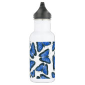 Blauw morfovlinderpatroonontwerp waterfles  (Rechts)