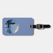 Blauw Morgen Schemer Visvangst Bagagelabel (Voorkant horizontaal)