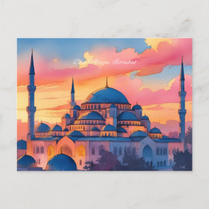 Blauw moskee Briefkaart