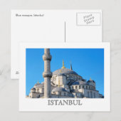 Blauw moskee Briefkaart (Voorkant / Achterkant)