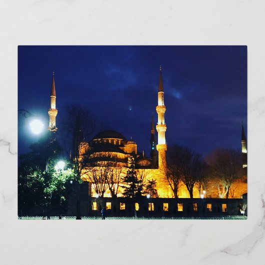 Blauw moskee Briefkaart (Voorkant)