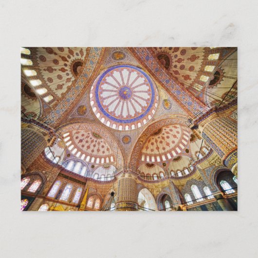 Blauw moskee Interior in Istanbul Briefkaart (Voorkant)