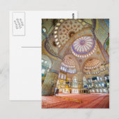 Blauw moskee Interior in Istanbul Briefkaart (Voorkant / Achterkant)
